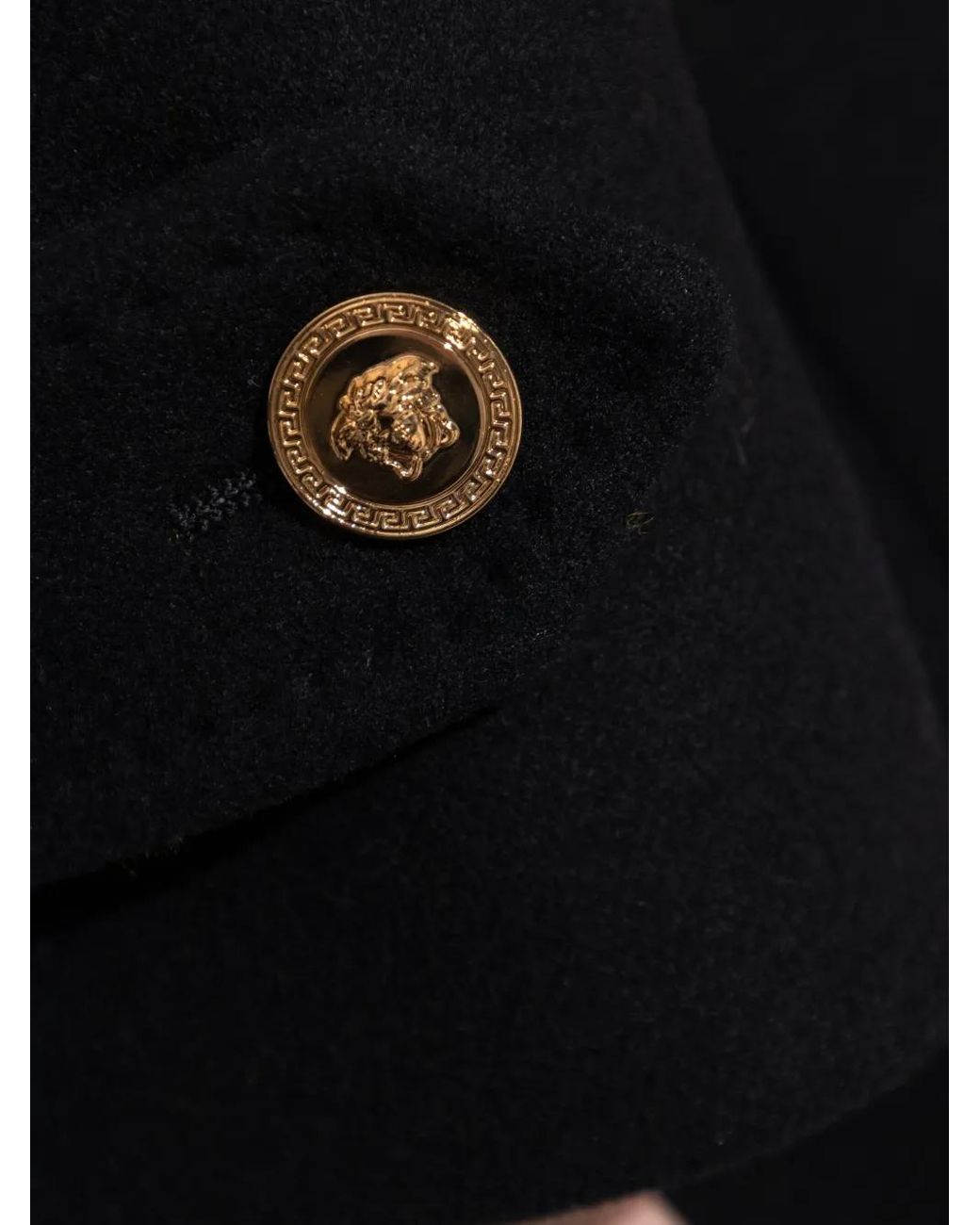 Versace Black Single-Breasted Coat