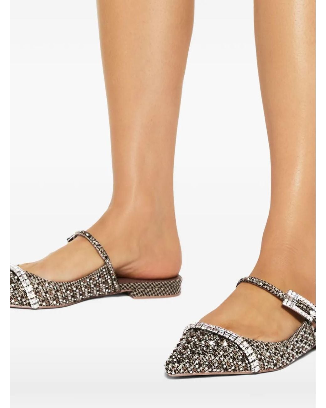 Kurt Geiger White Buckle Strass Heeled Pumps
