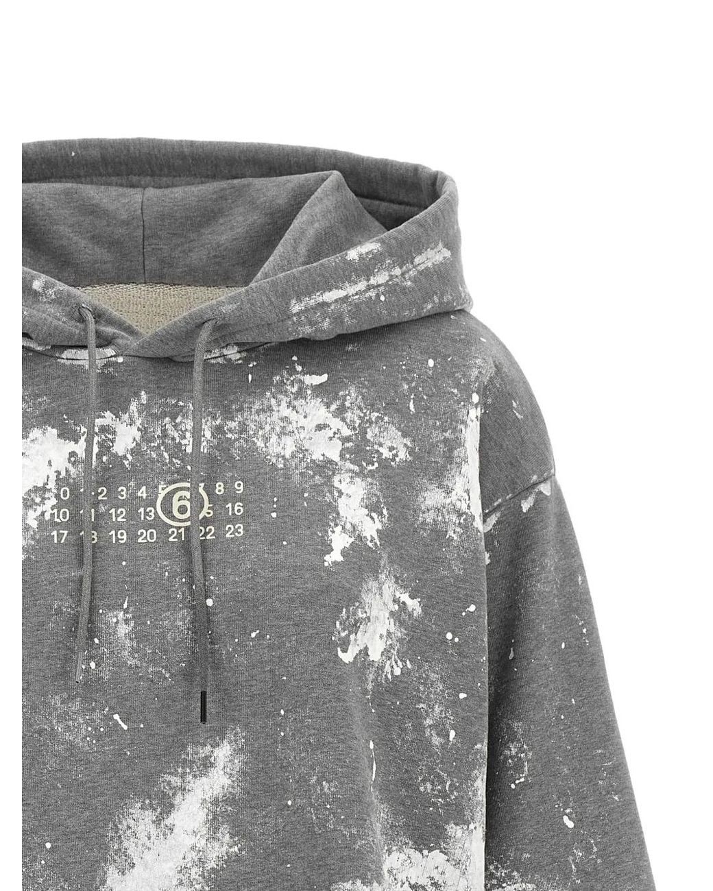 MM6 by Maison Margiela Gray Tie-Dye Hoodie