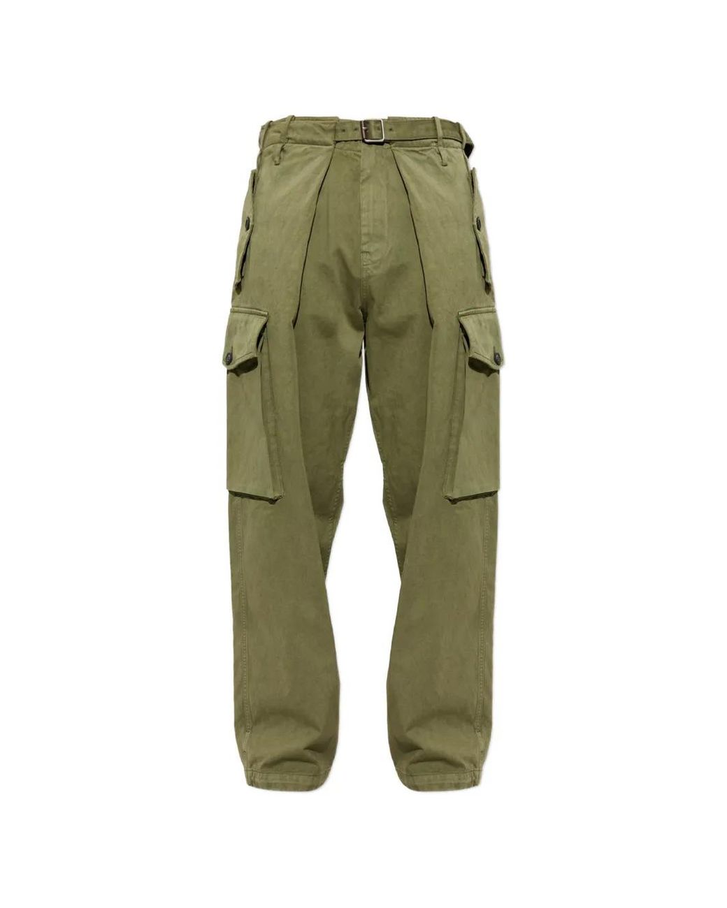 Loewe Green Belted Cargo Pants for men