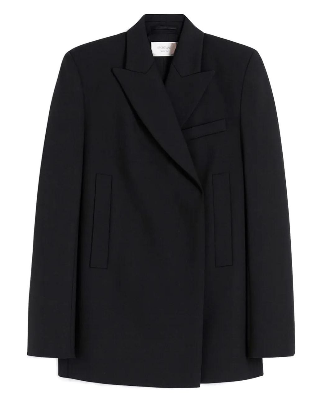Sportmax Black Esule Double-Breasted Blazer