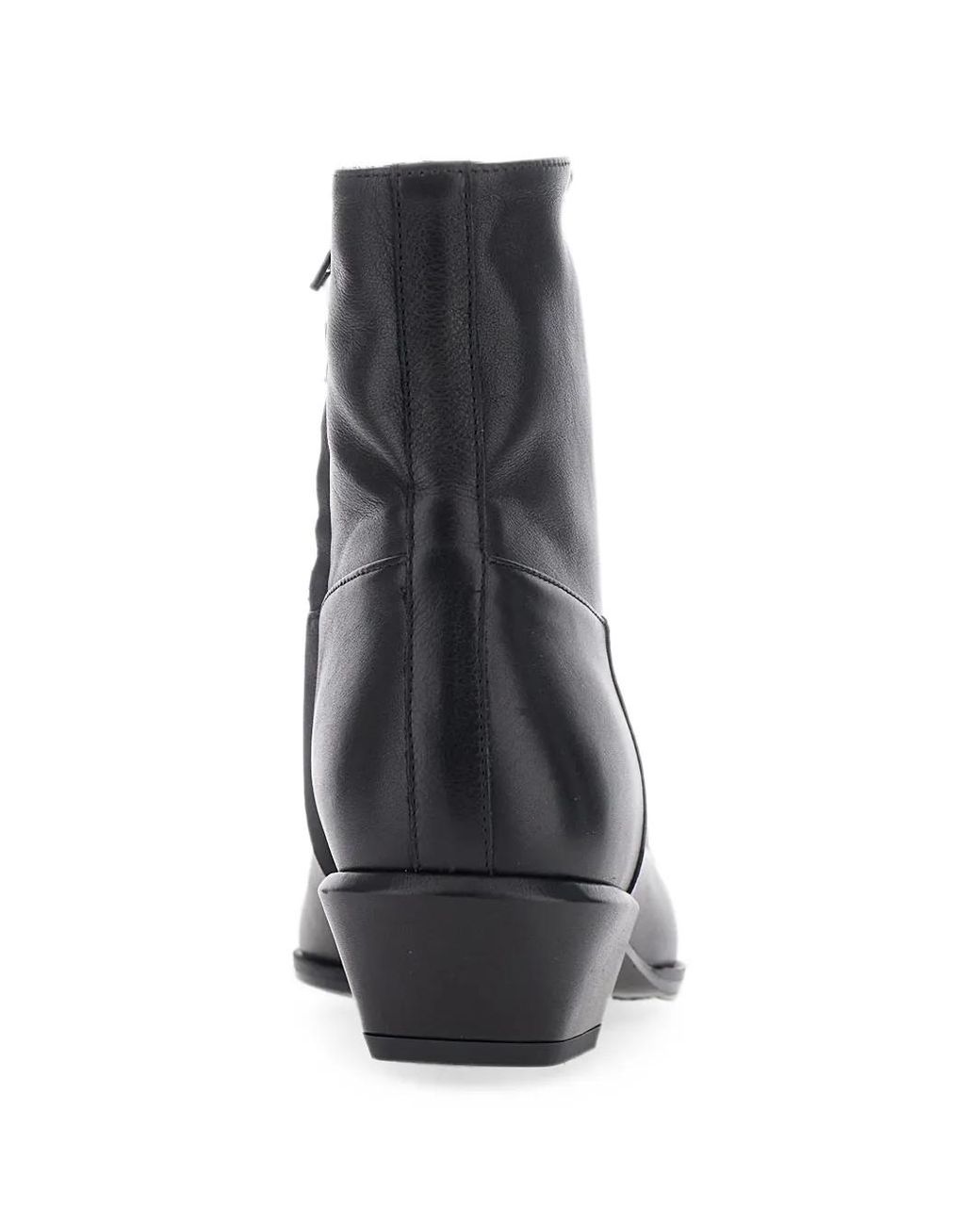 Semicouture Black Marisa Square-Toe Ankle Boots