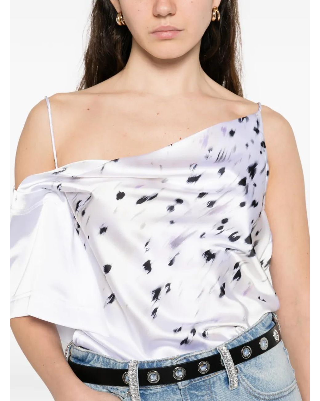 IRO White Drapierte Bluse