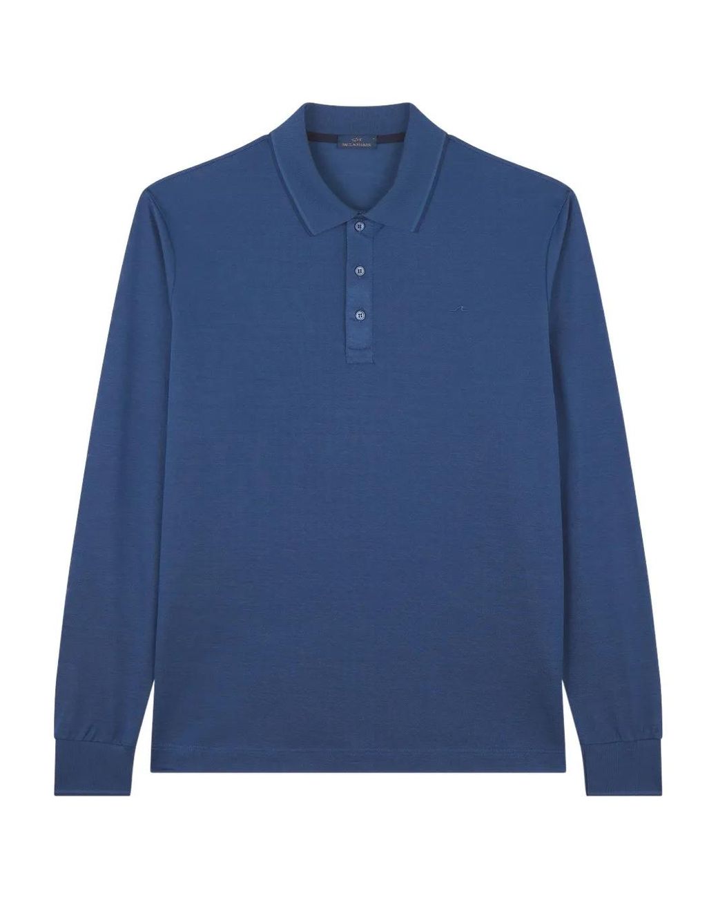 Paul & Shark Blue Shark Fin-Embroidery Polo Shirt for men