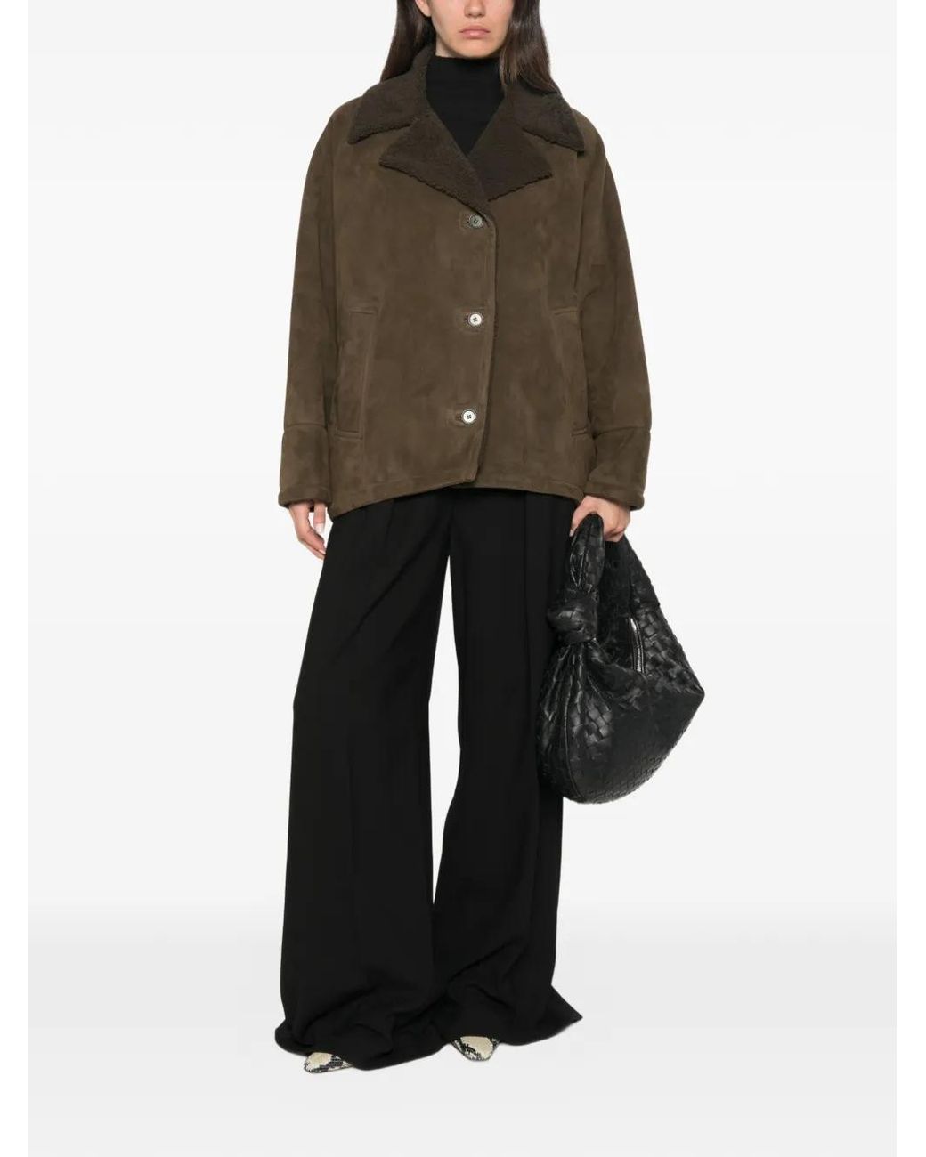 Salvatore Santoro Brown Shearling Jacket