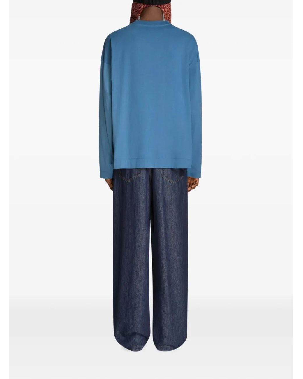 Dries Van Noten Blue Pleated Jeans for men