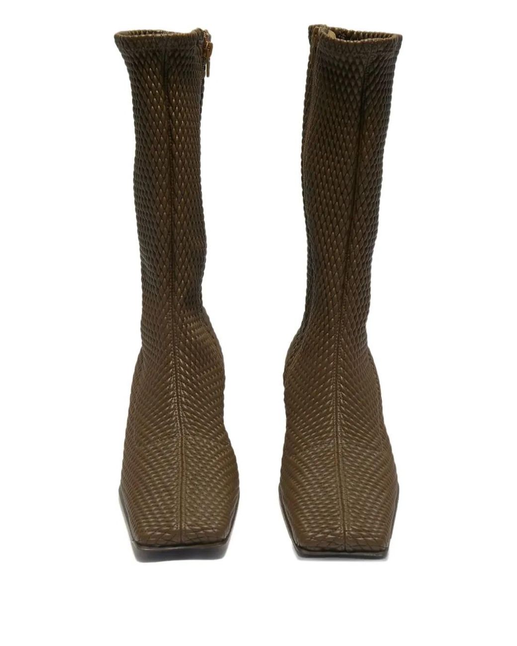 Miista Brown Diana Square-Toe Boots