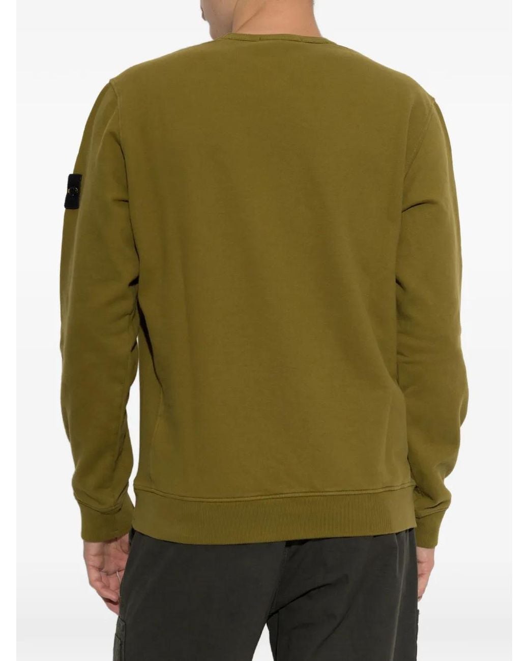Stone Island Green Pull À Patch Logo for men