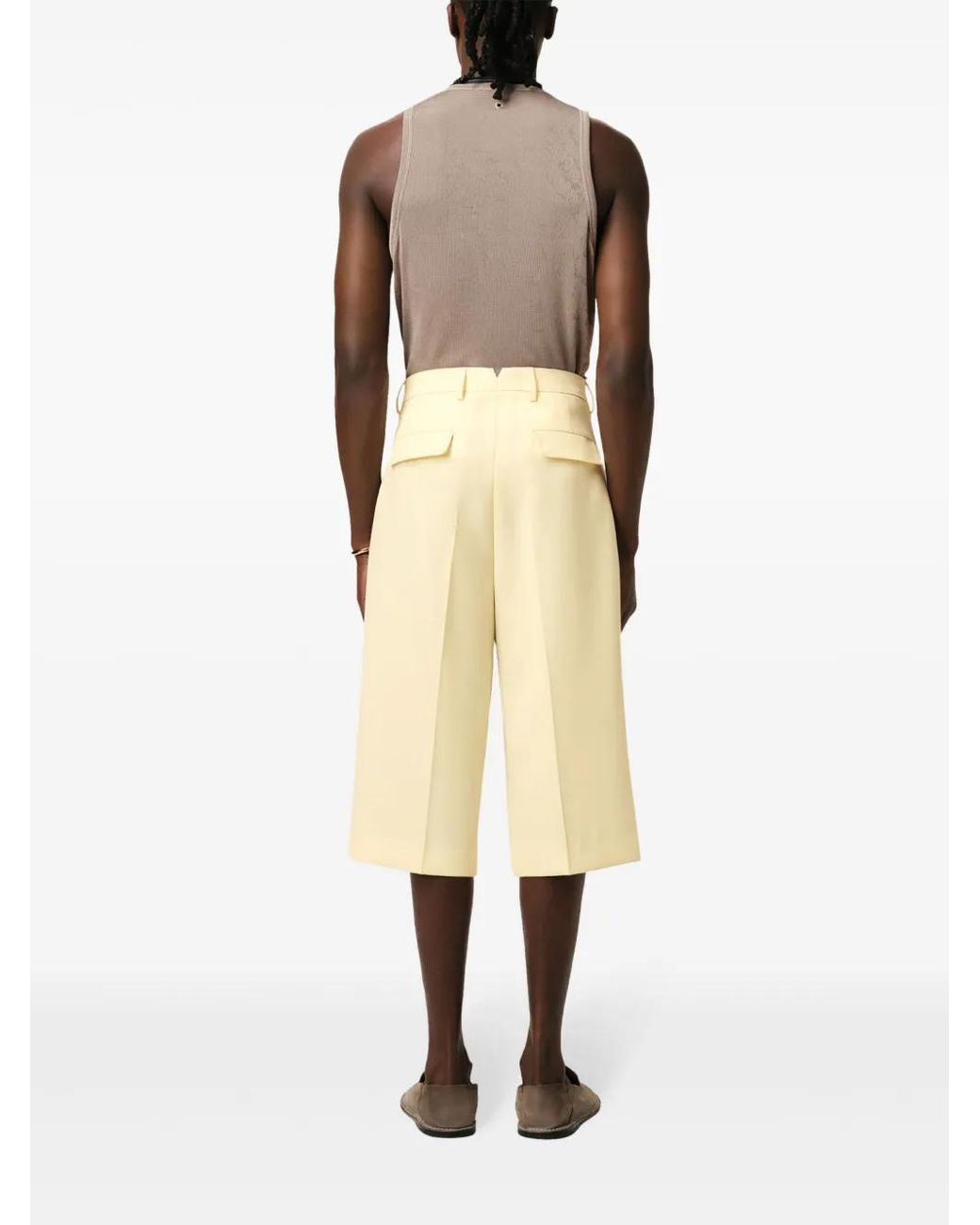 AMI Natural Wool Bermuda Shorts for men