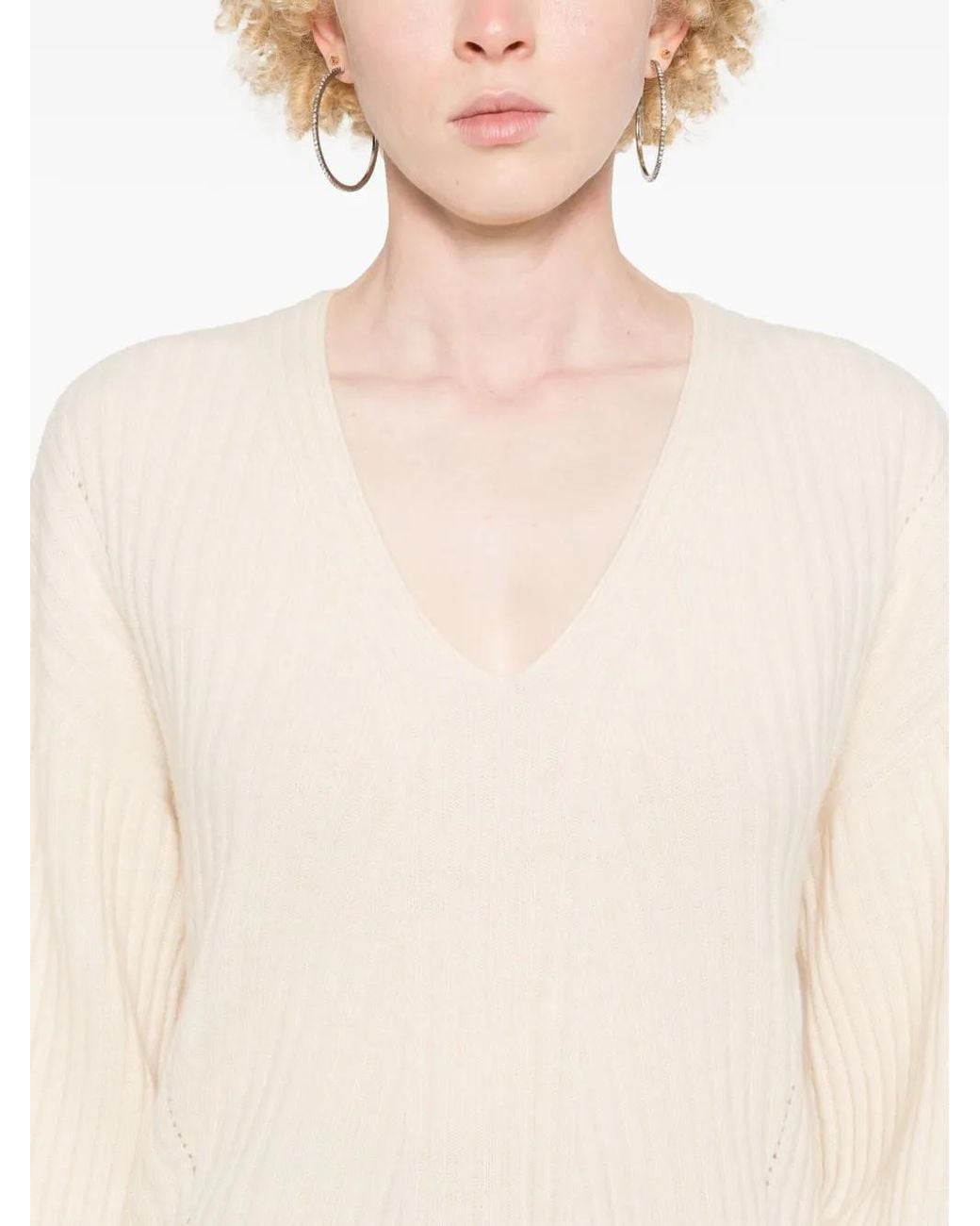 Twinset Natural Ribbed Sweater