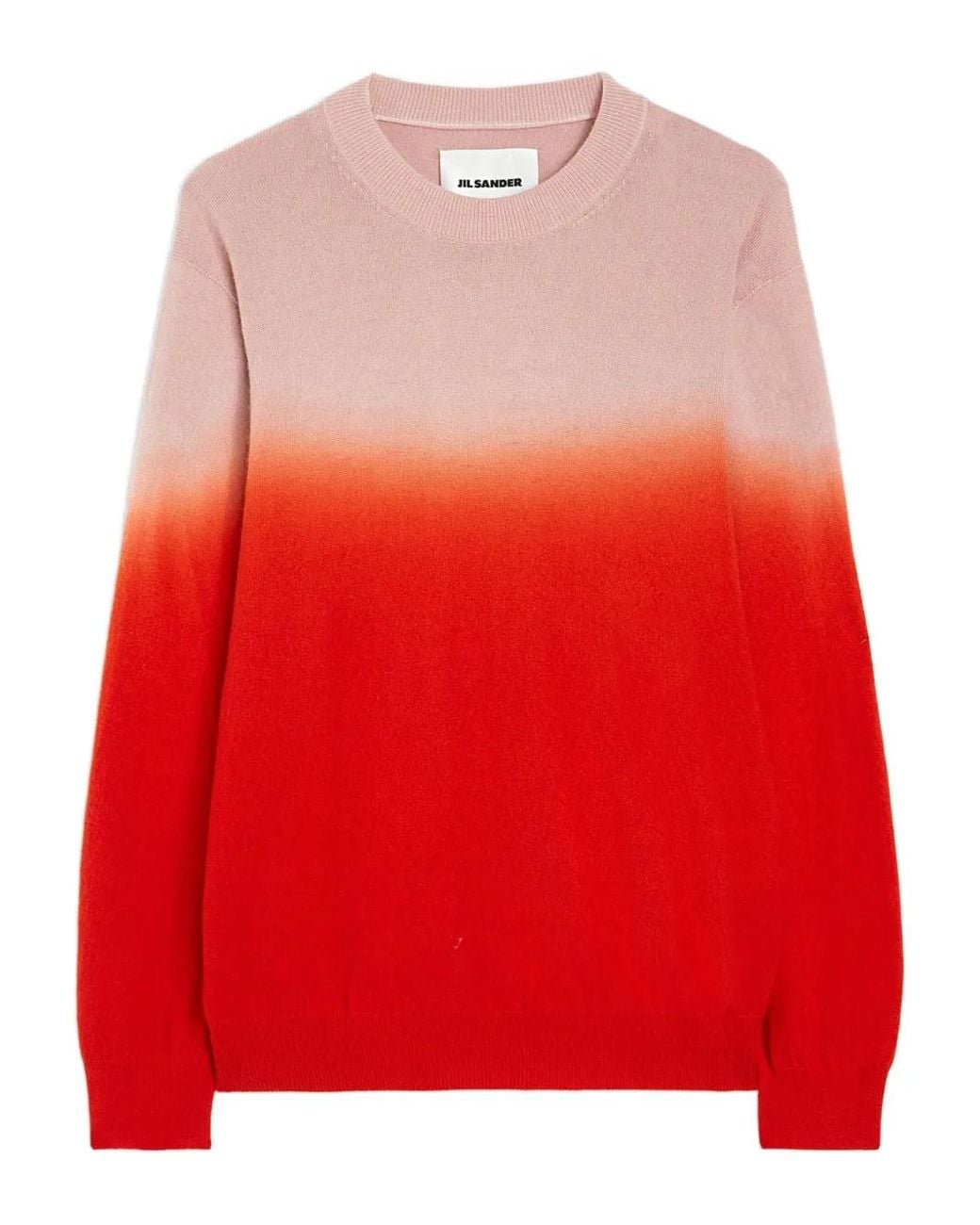 Jil Sander Red Lightweight Wool Crew-Neck Sweater for men