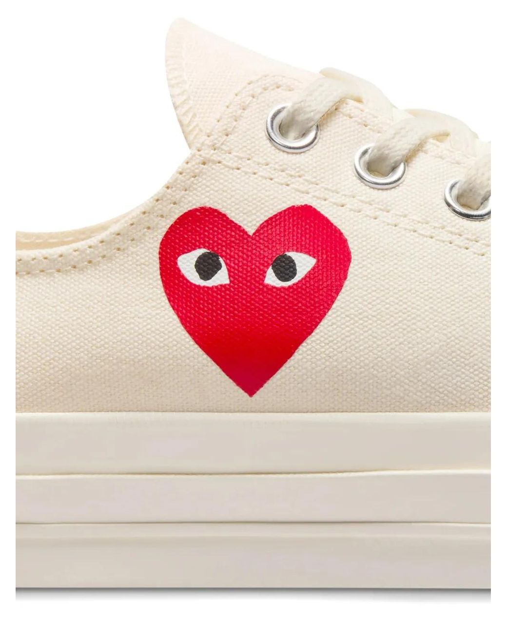 COMME DES GARÇONS PLAY White Chuck 70 Heart-Logo Sneakers