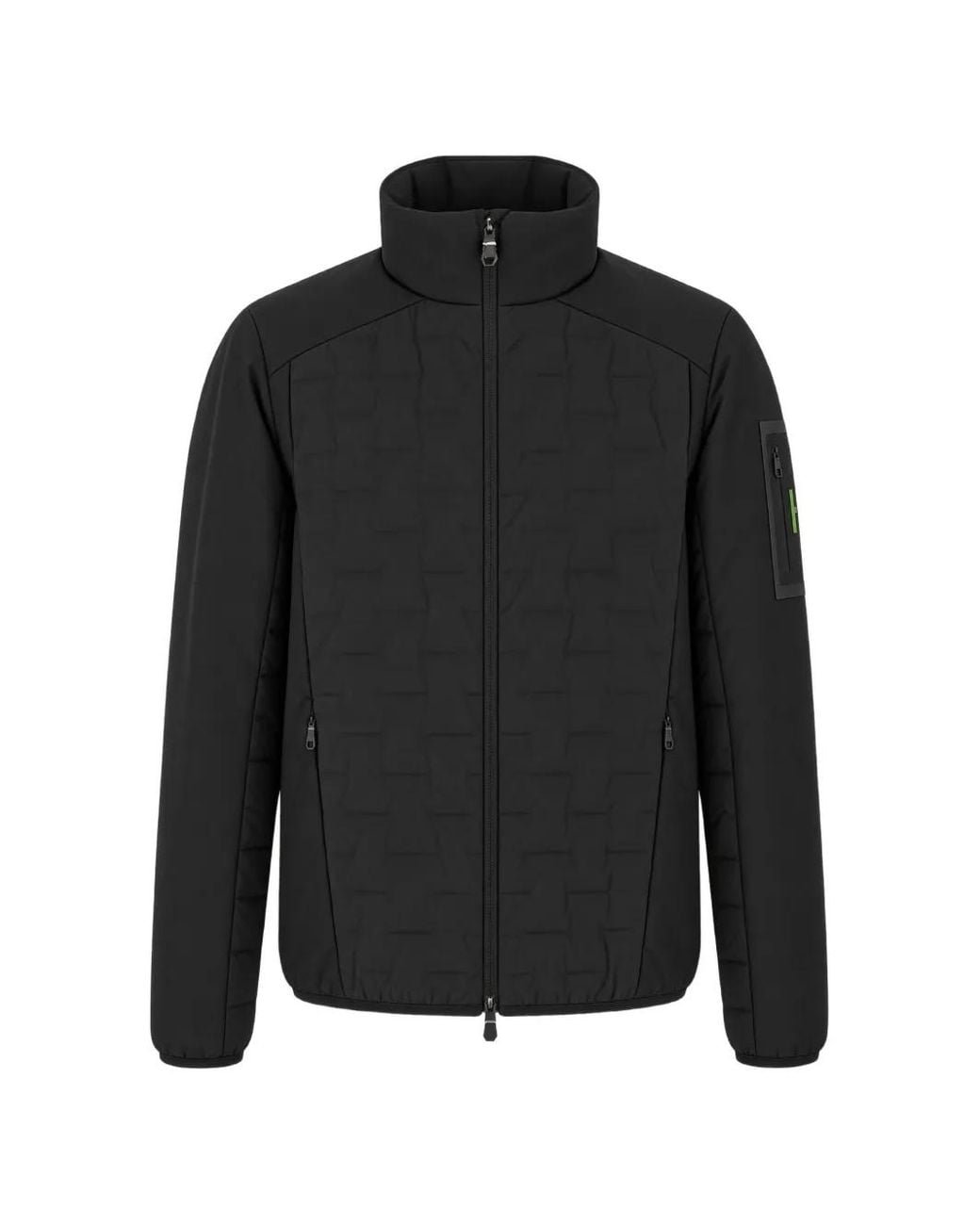 HUGO Black Water-Repellent Jacket With Down Filling for men