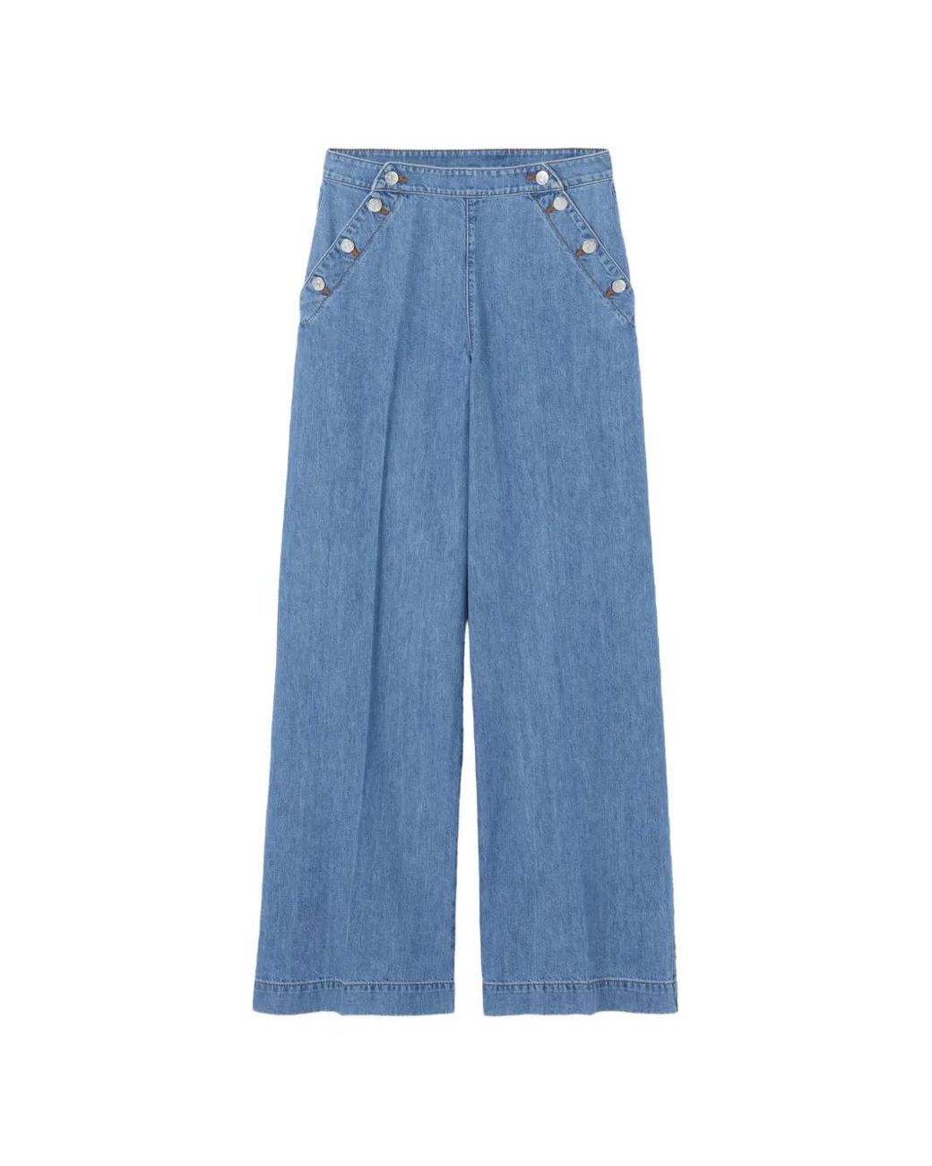 Claudie Pierlot Blue Sailor Denim Jeans