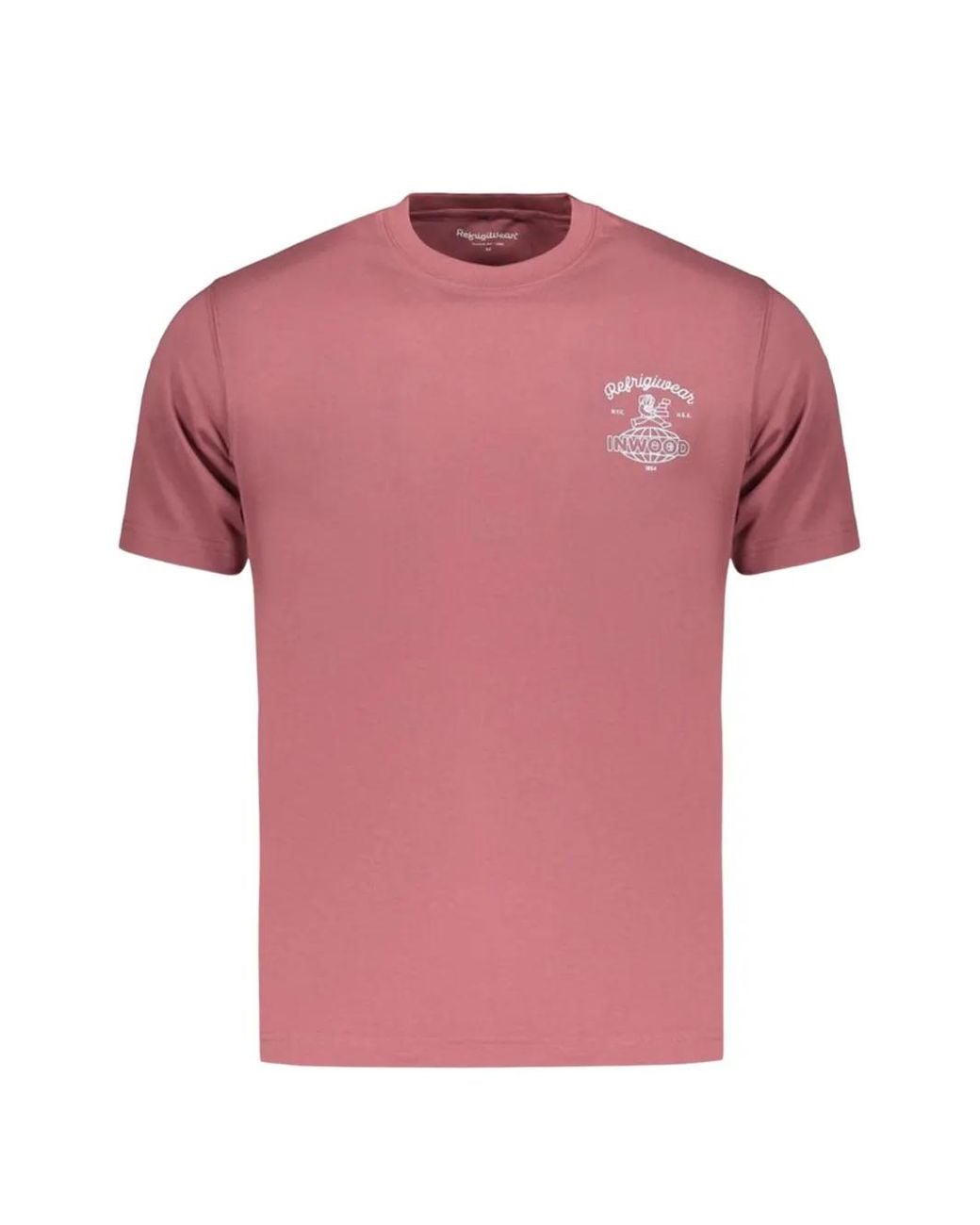 Refrigiwear Pink Logo-Print Crew-Neck T-Shirt for men