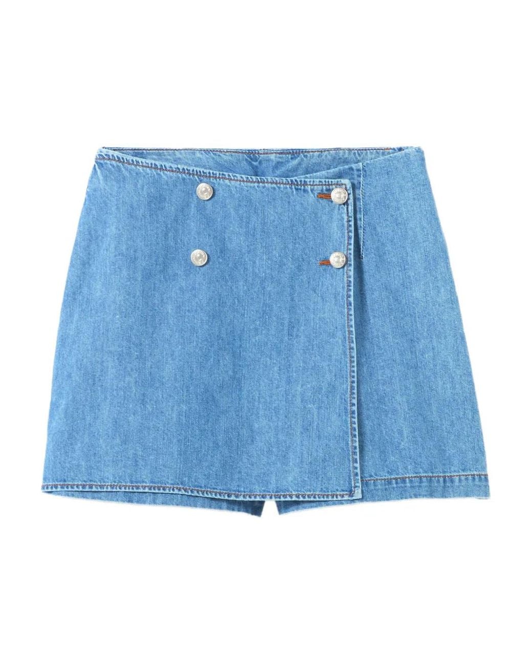 Claudie Pierlot Blue Denim Skirt