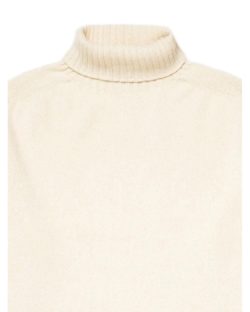 Sunspel White Roll-Neck Sweater for men