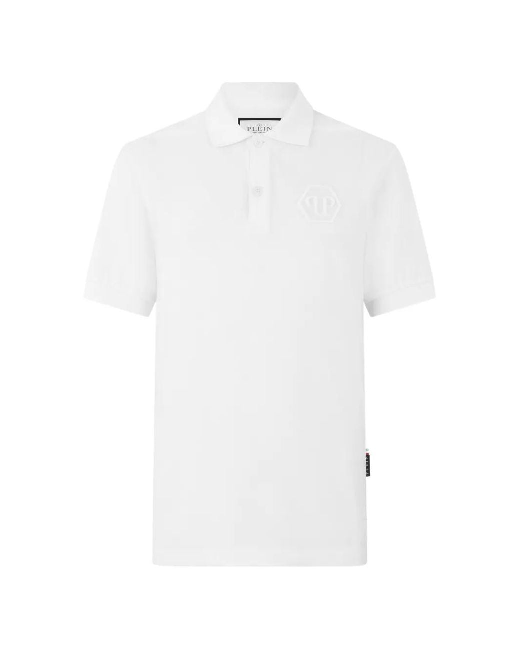 Polo Con Bordado Hexagonal Philipp Plein de hombre de color White
