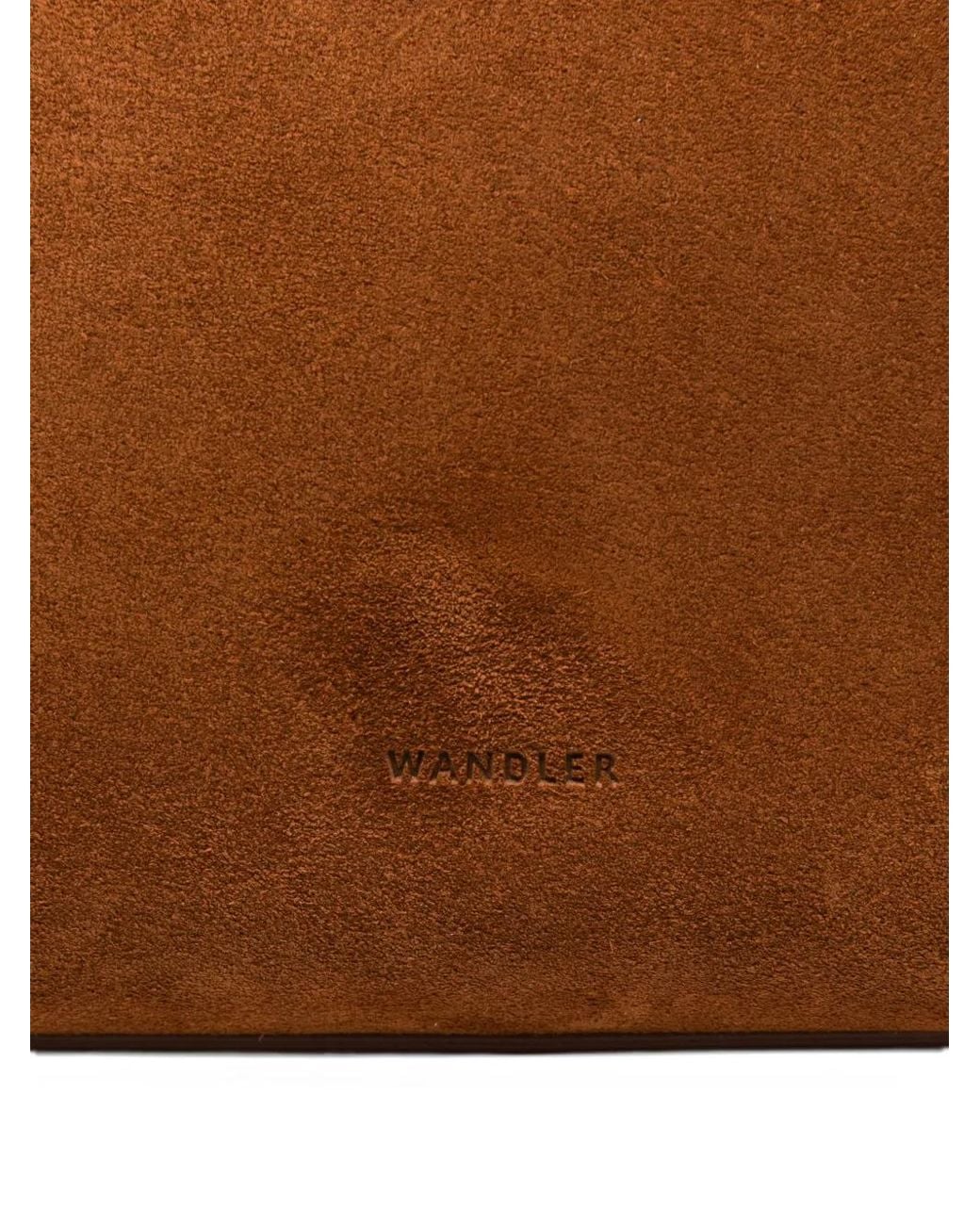 Wandler Brown Small Debossed-Logo Tote Bag
