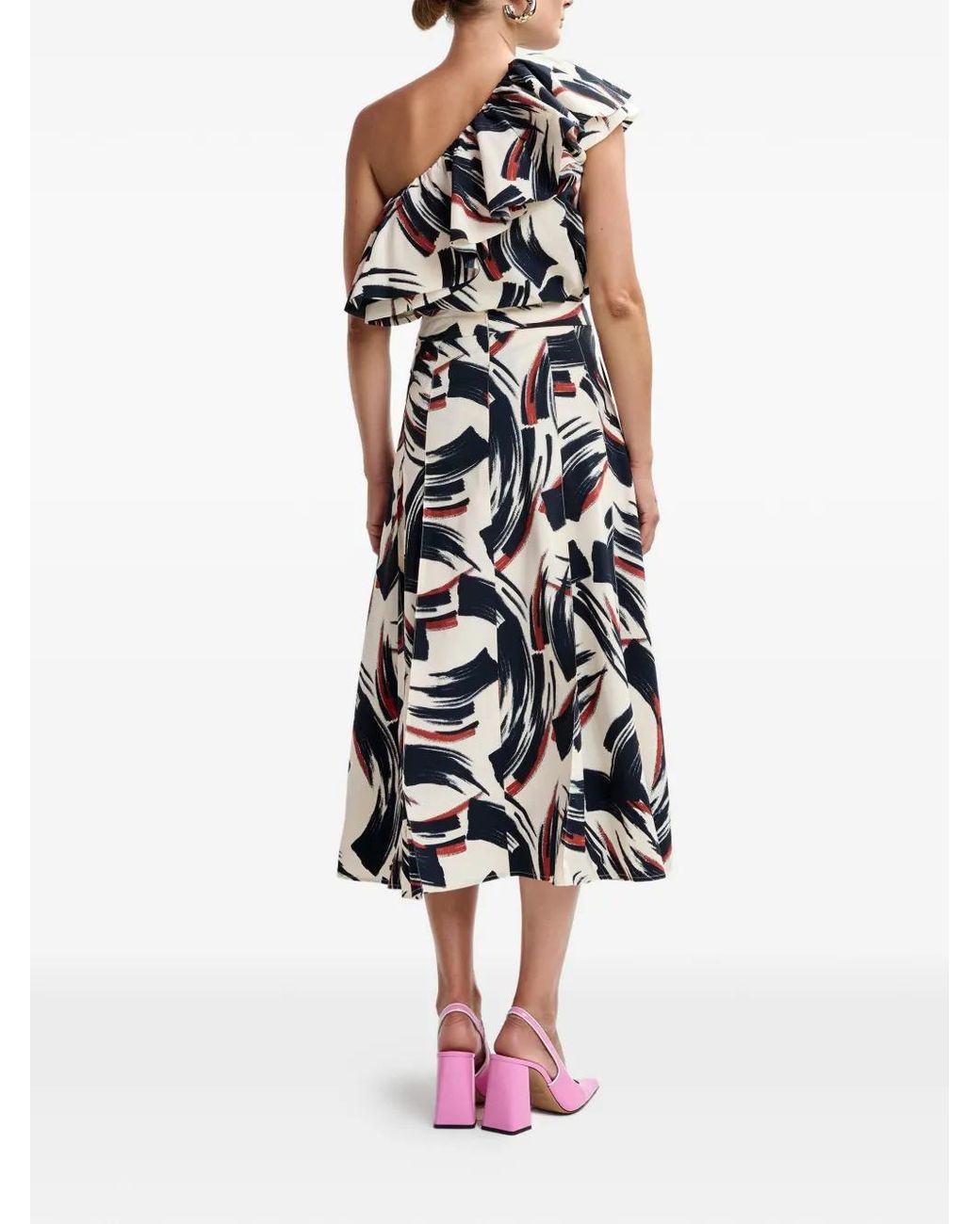 Essentiel Antwerp White Printed Midi Skirt