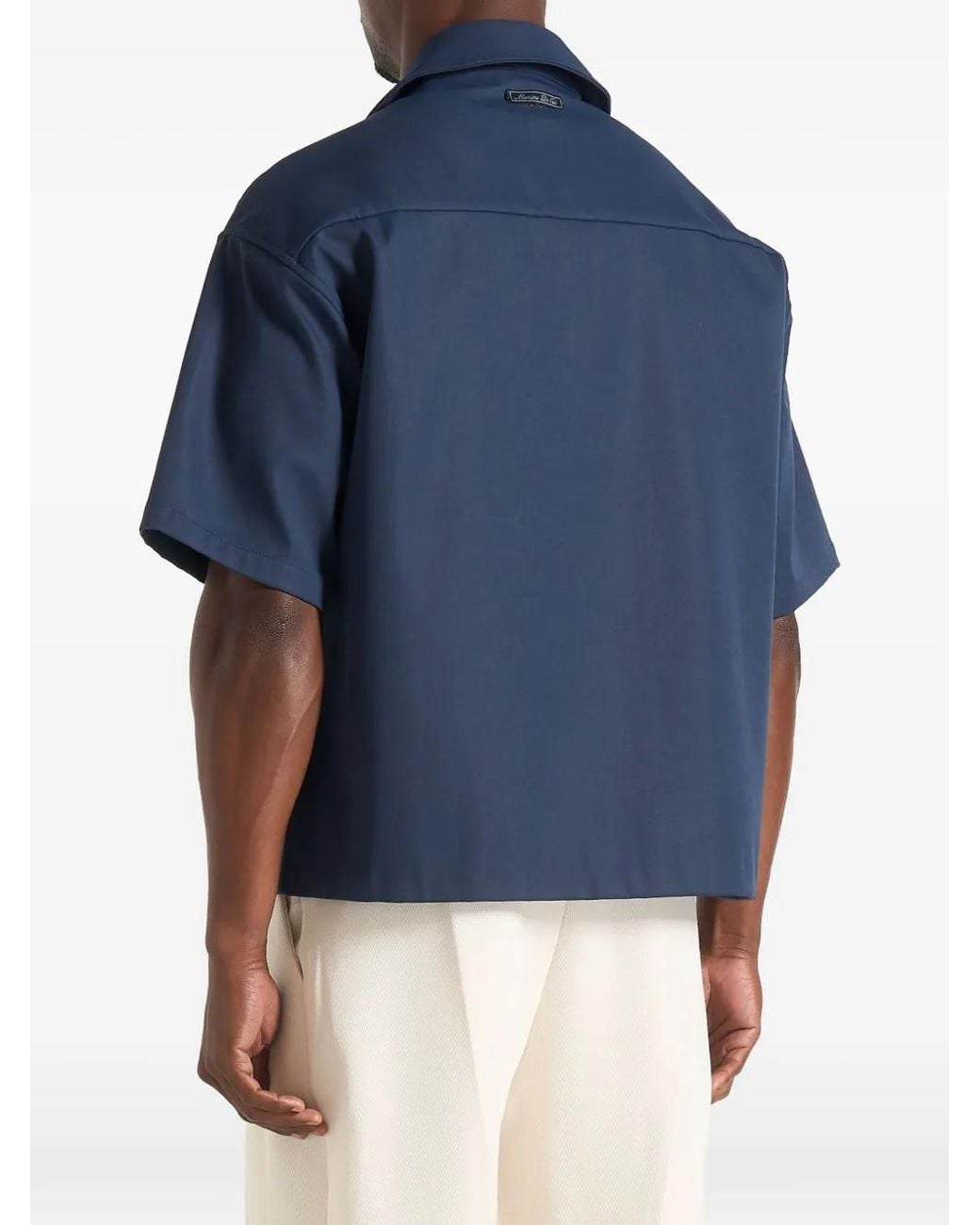 Manière De Voir Blue Stephane "A Girl With A Pearl Earring" Boxy Shirt for men