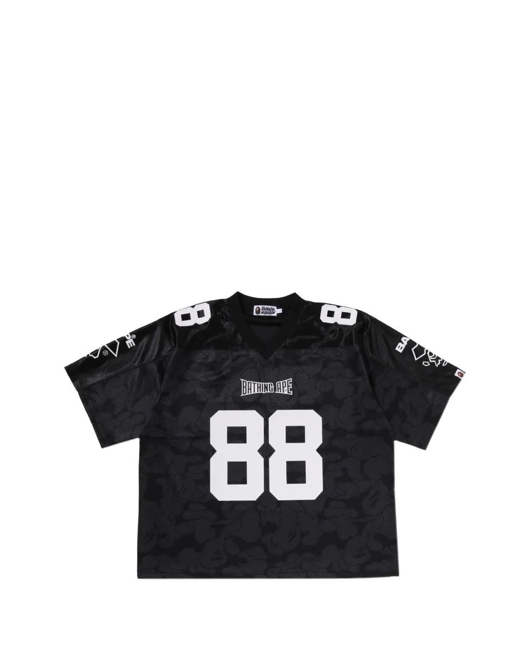 A Bathing Ape Black Camouflage-Print Logo-Print T-Shirt for men