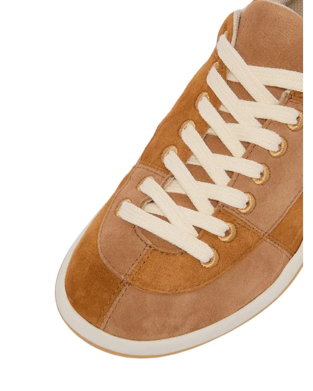 CAREL PARIS Brown Jane Panelled Suede Sneakers