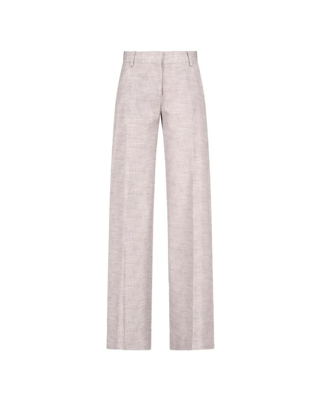 Ermanno Scervino Pink Wide-Leg Pressed-Crease Tailored Trousers