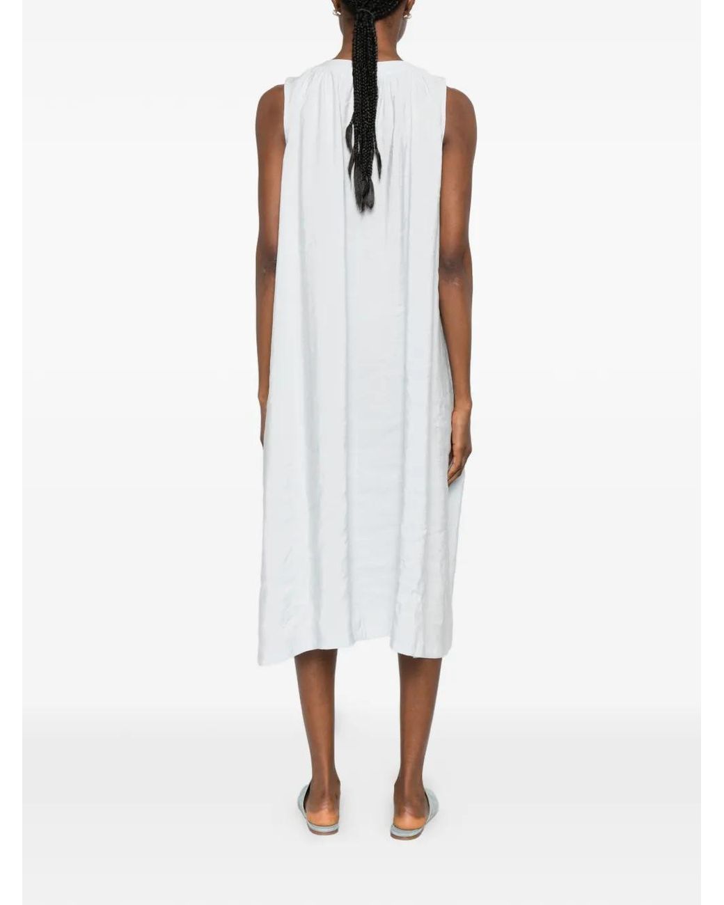 Barbour White Sleeveless Midu«I Dress