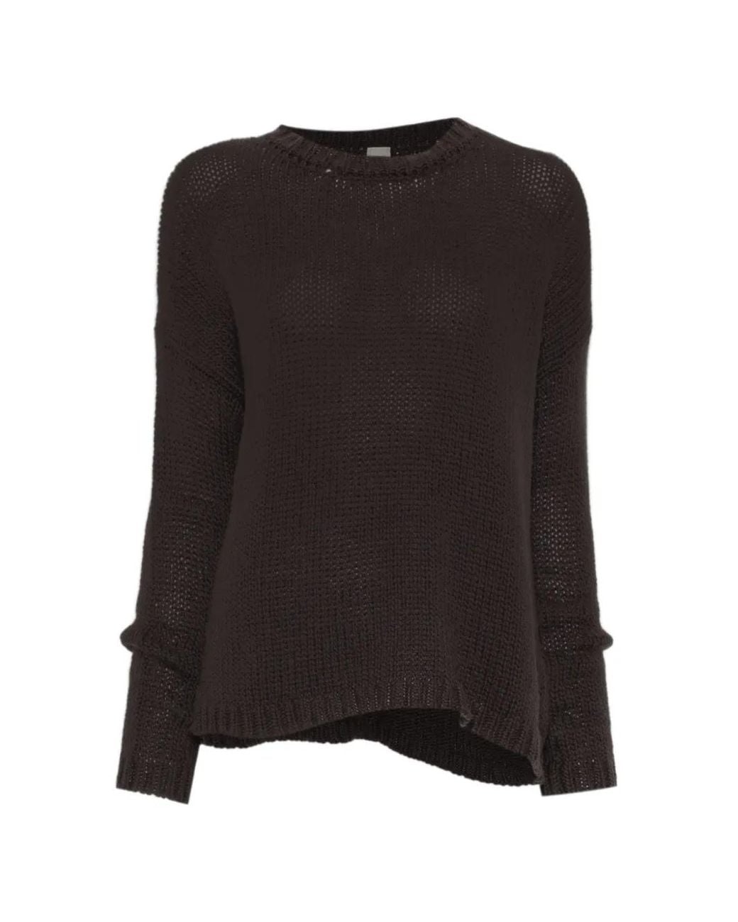Private 0204 Black Open-Knit Cashmere Sweater