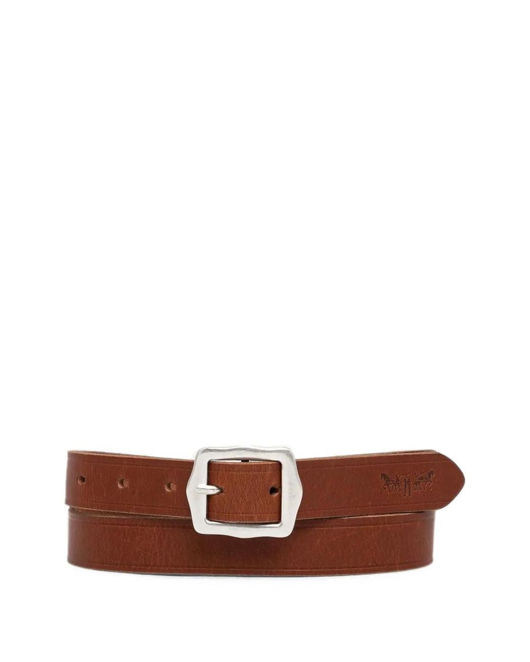 Levi's Brown Embossed Buckle Belt