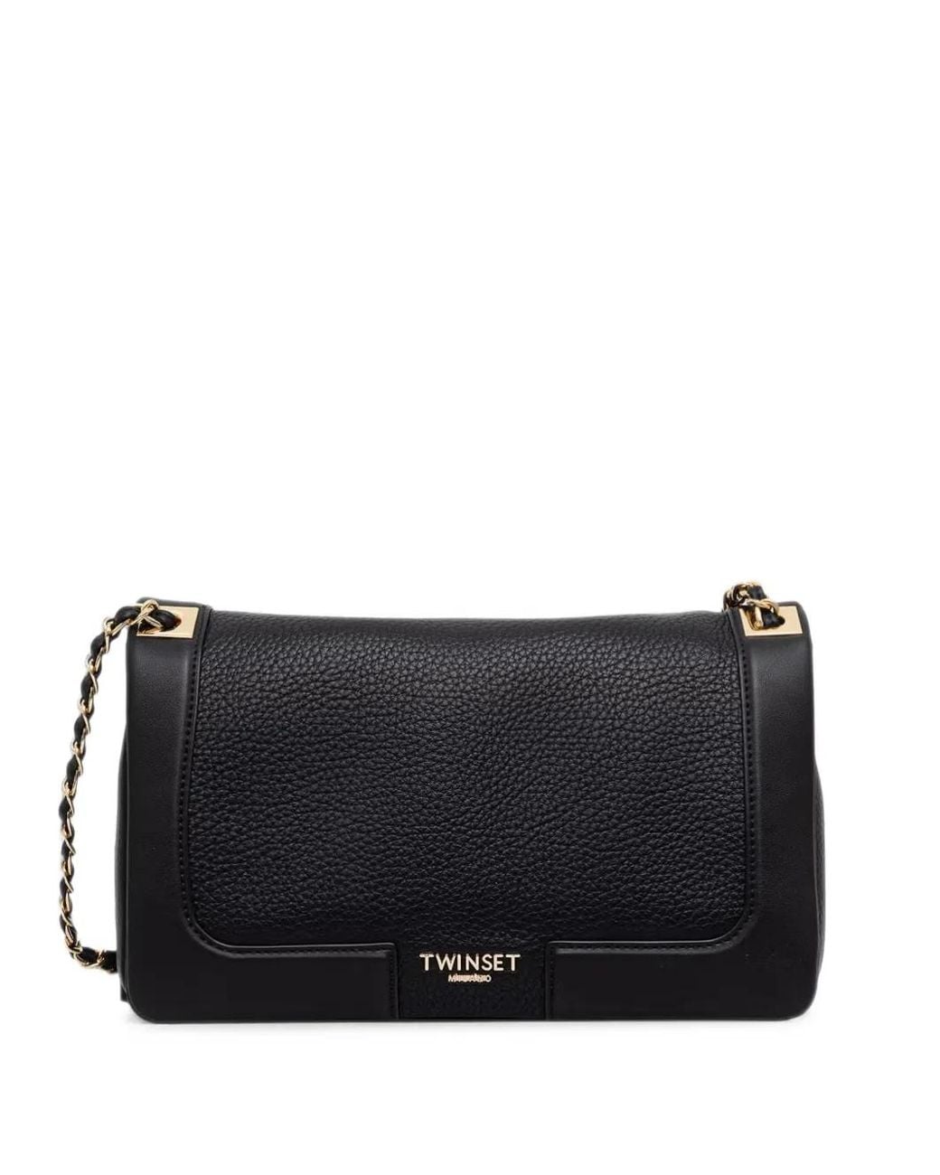 Twinset Black Logo-Lettering Cross Body Bag