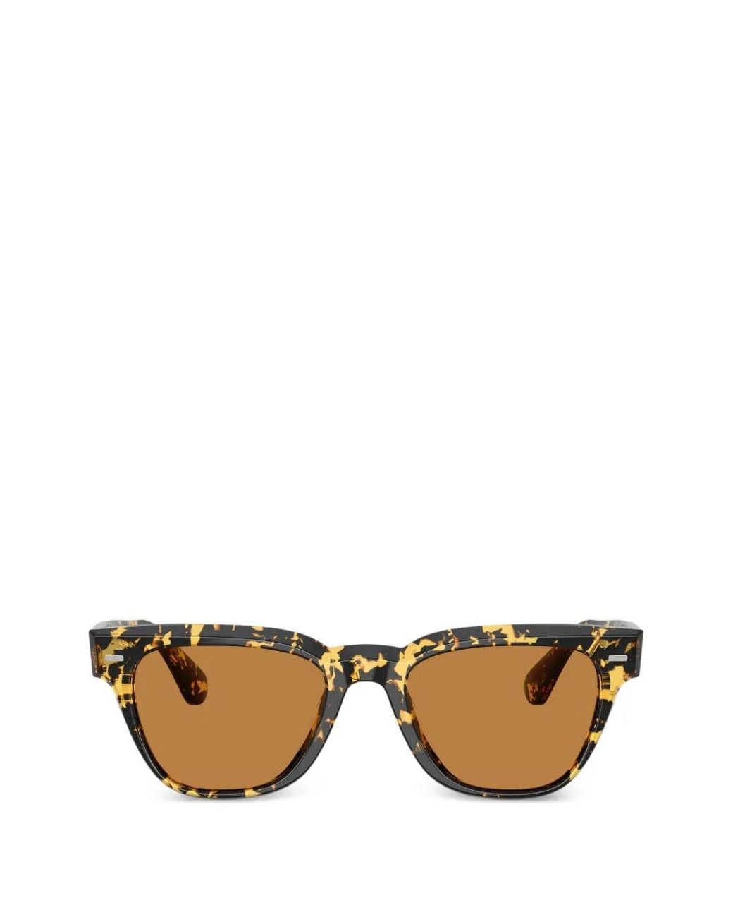 Oliver Peoples Black Rueny Square Tortoiseshell Sunglasses