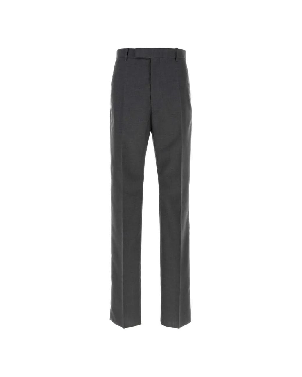 Jil Sander Gray Wool Poplin Pants for men