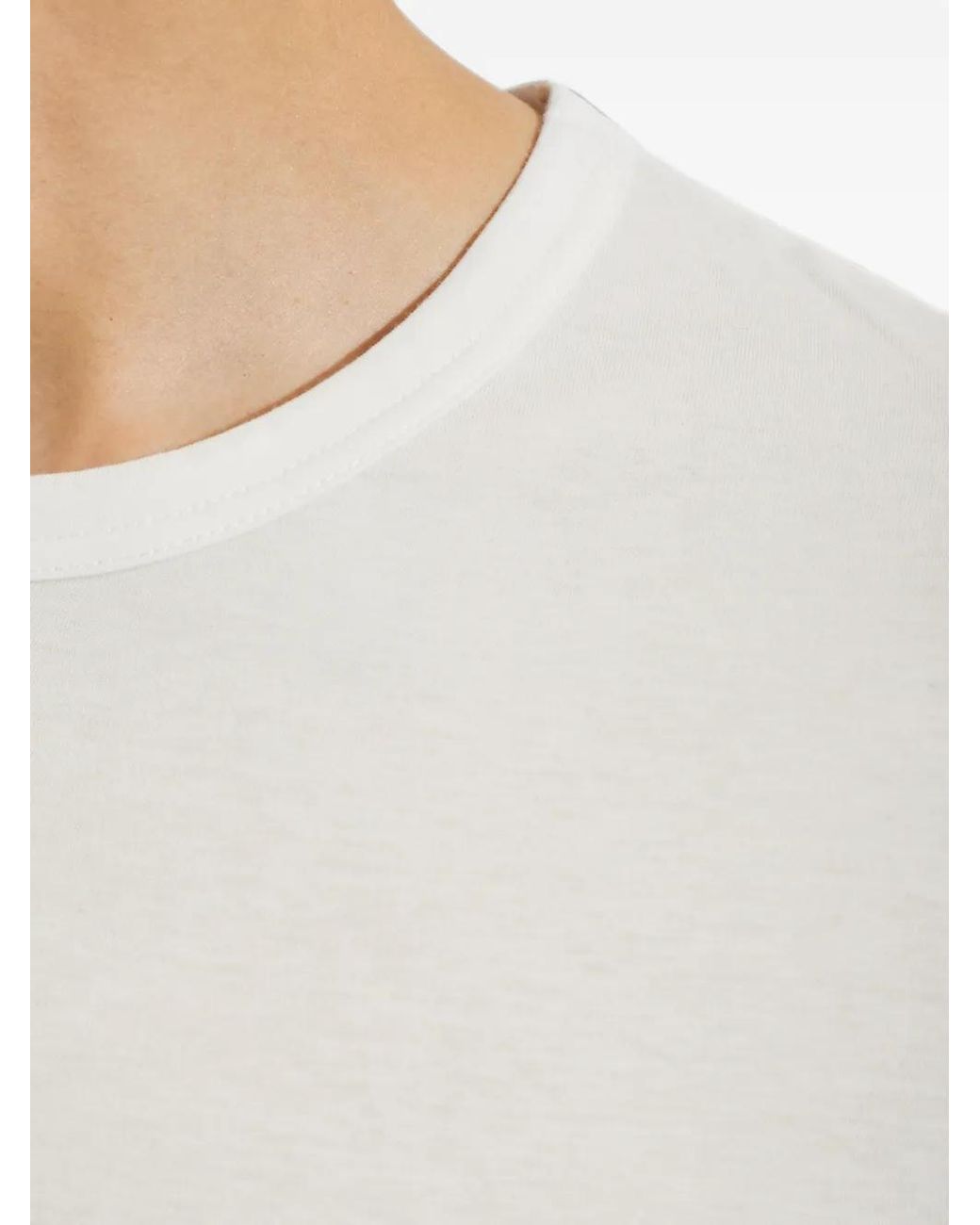 Yohji Yamamoto White Crew-Neck T-Shirt for men