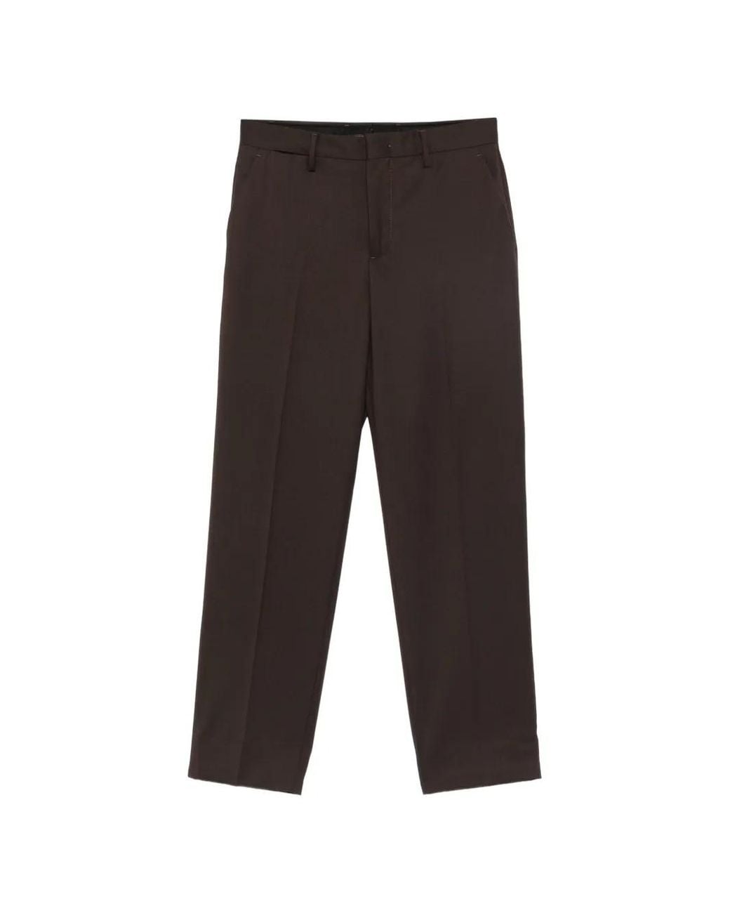 Briglia 1949 White Pressed-Crease Tailored Trousers