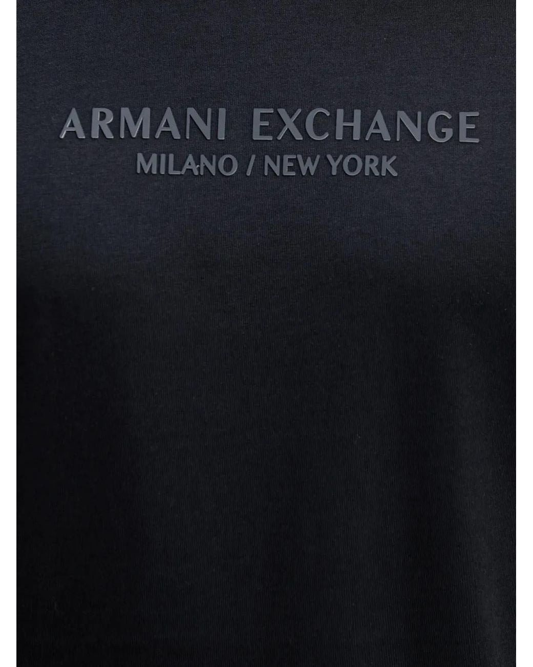 ARMANI EXCHANGE Black Logo-Print T-Shirt for men