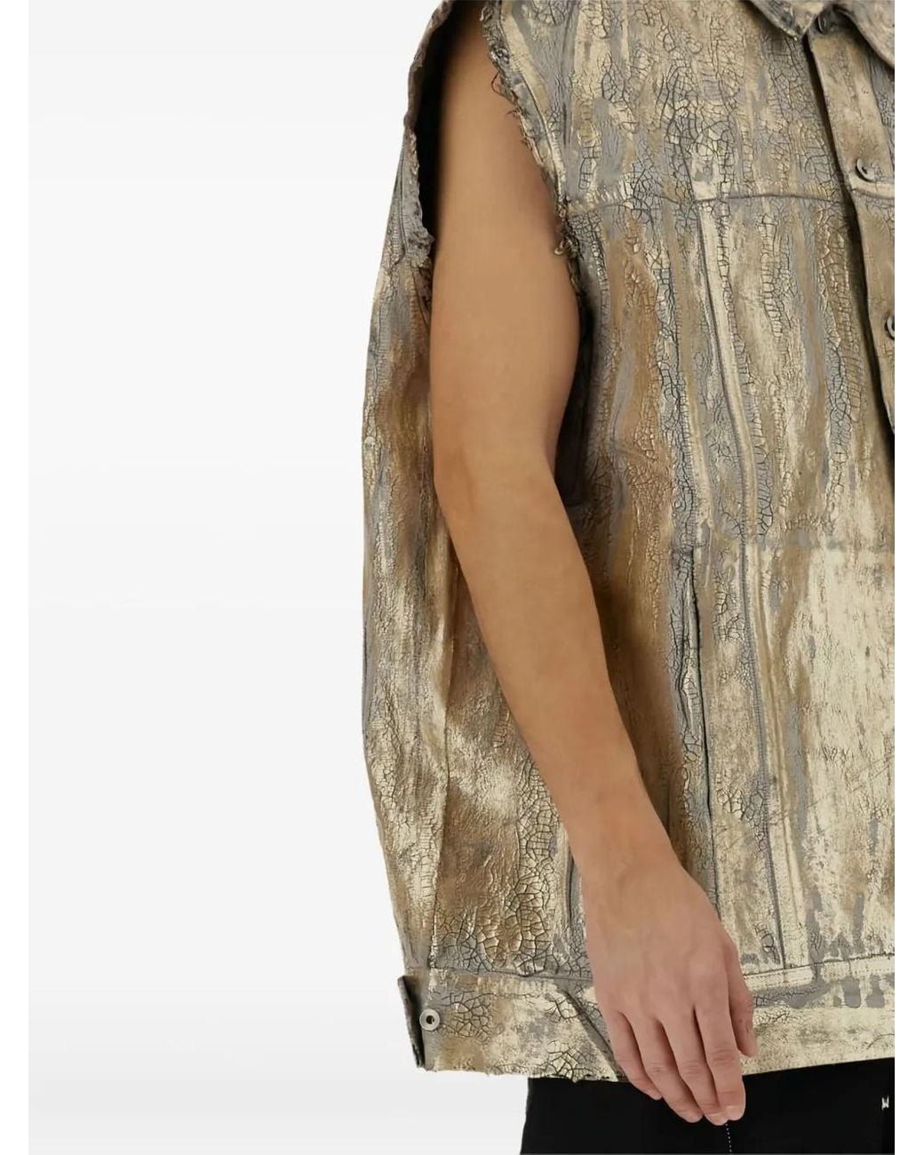 Rick Owens Natural Jumbo Cotton Gilet for men