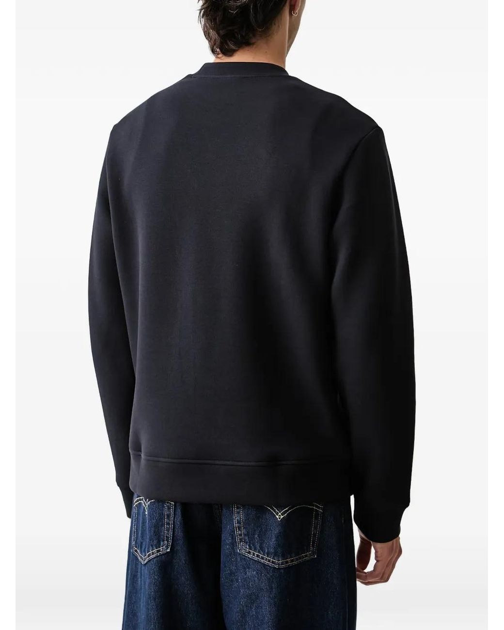 ARMANI EXCHANGE Black Logo-Patch Sweater for men
