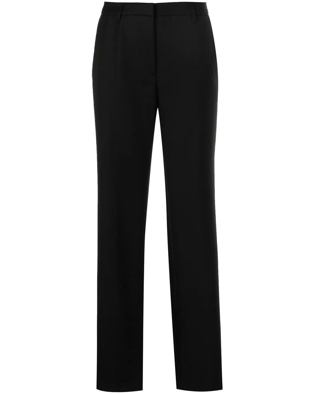 Anine Bing Black Straight-Leg Trousers