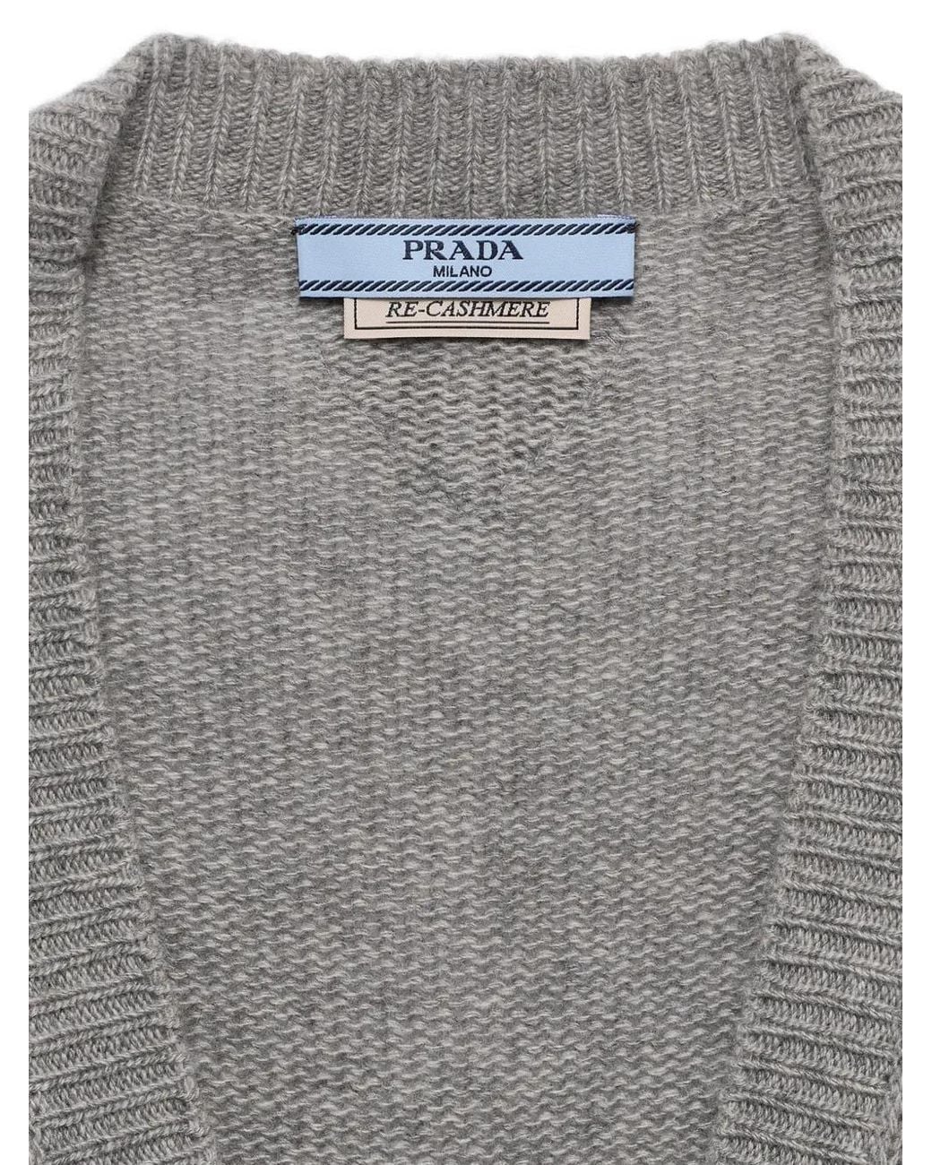 Prada Gray Re-Cashmere Cardigan