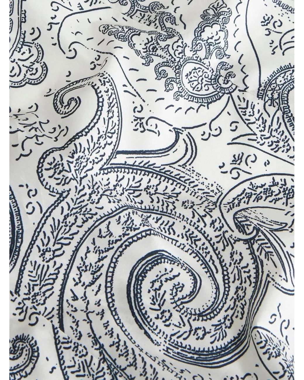 Etro Gray Paisley-Print Button-Up Shirt