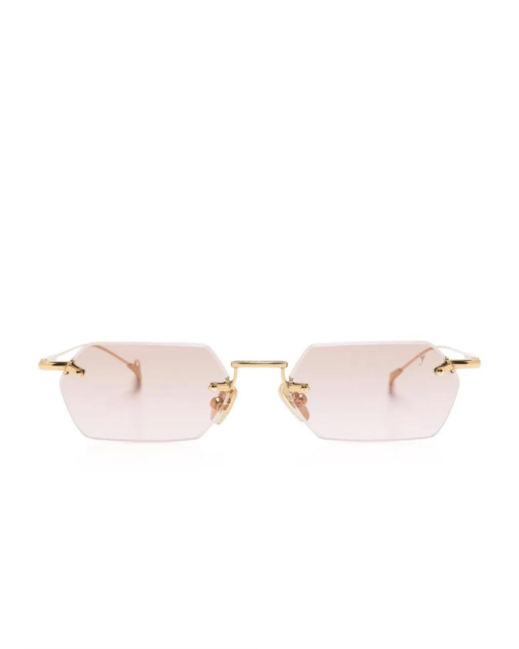 Eyepetizer Pink Rimless Geometric Sunglasses