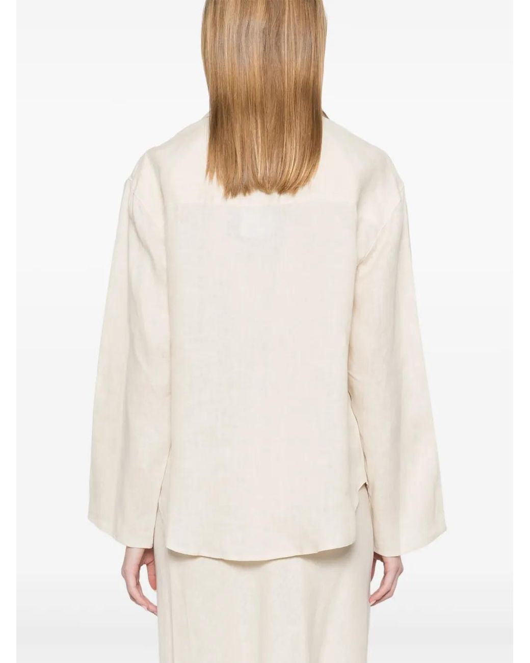 Twinset White Linen Blouse