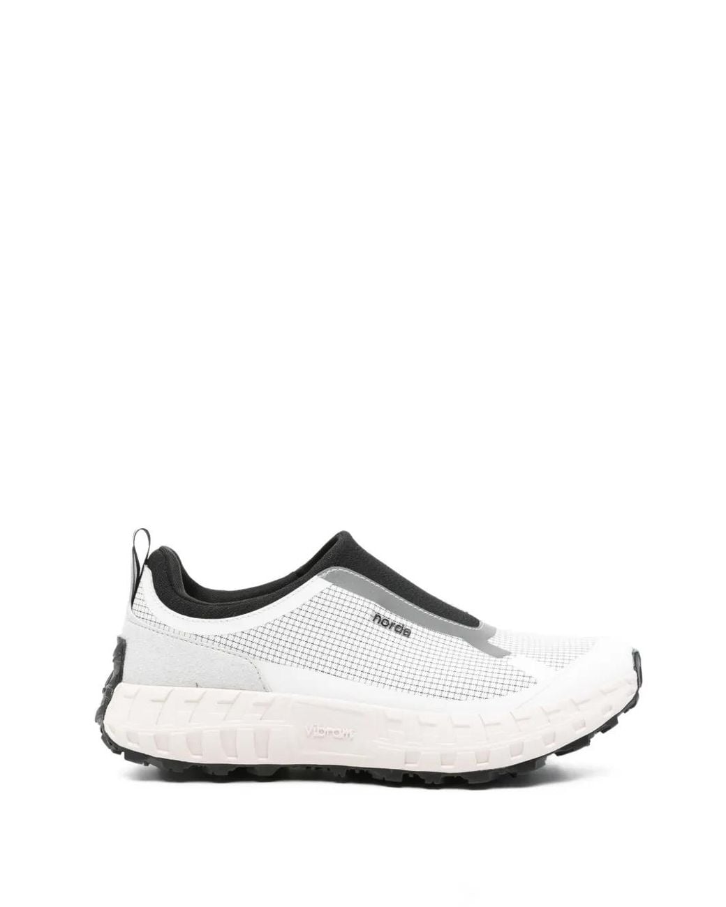 Norda White Mesh-Panelled Slip-On Sneakers for men