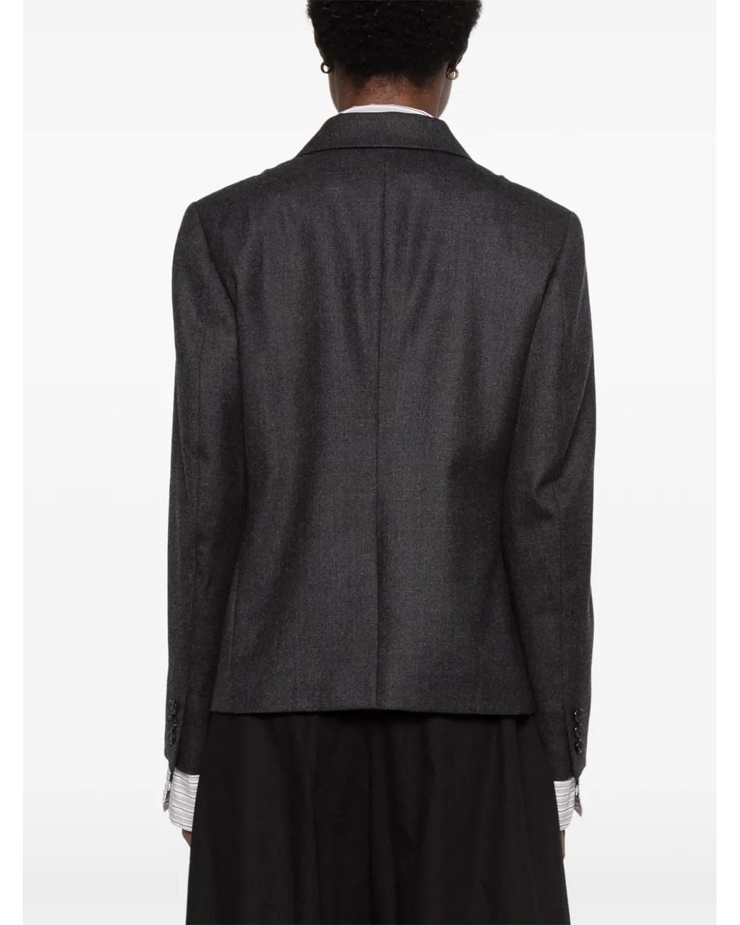 Comme des Garçons Black Blazer À Revers Crantés