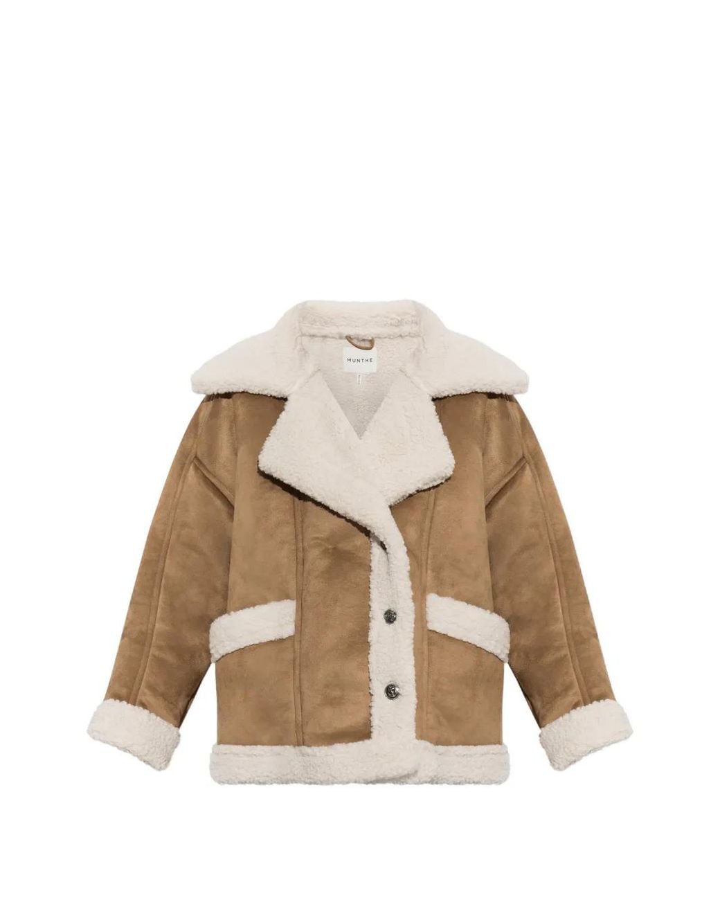 Munthe Natural Valter Teddy-Trim Coat