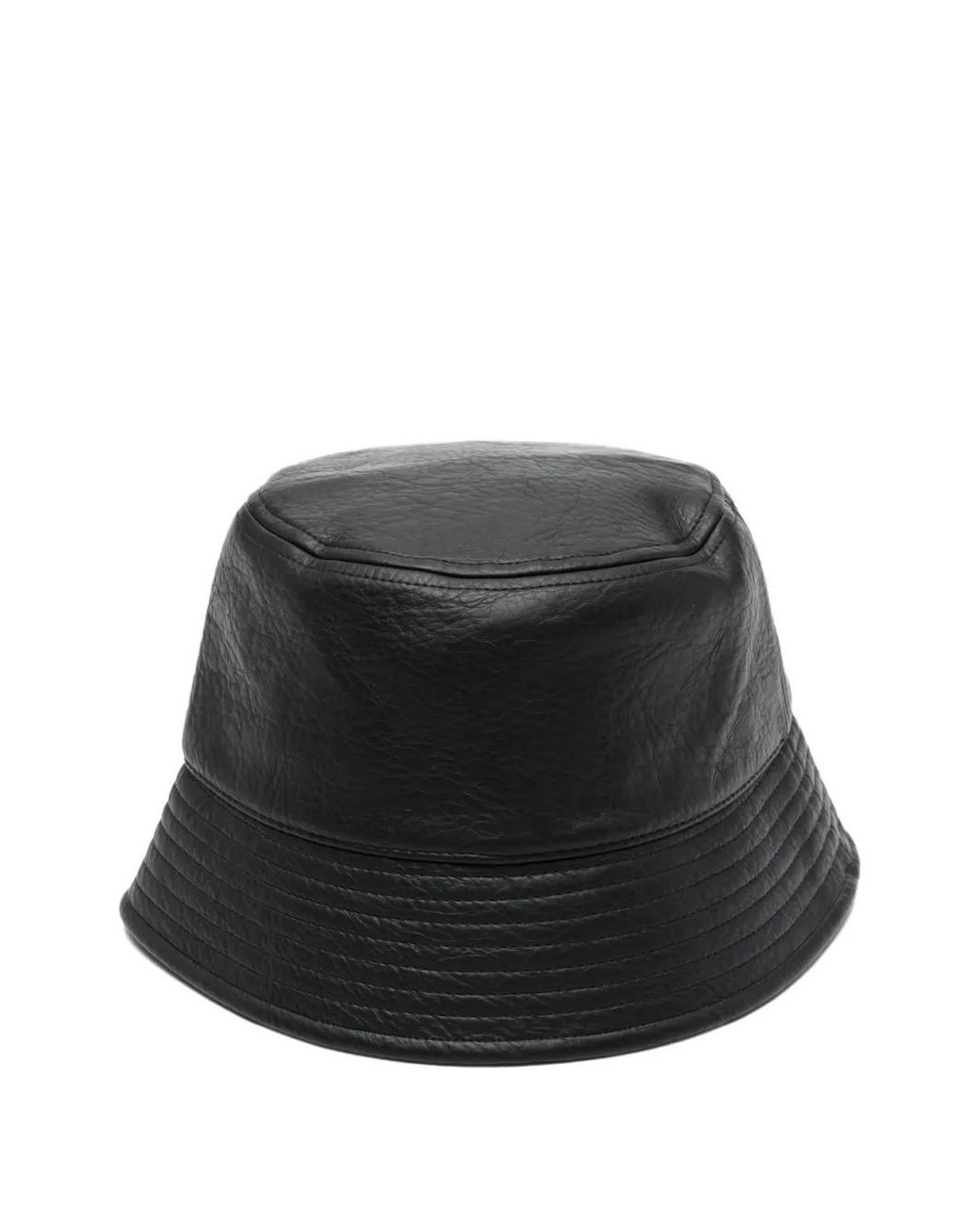 Arte' Black Embossed Bucket Beanie Hat for men
