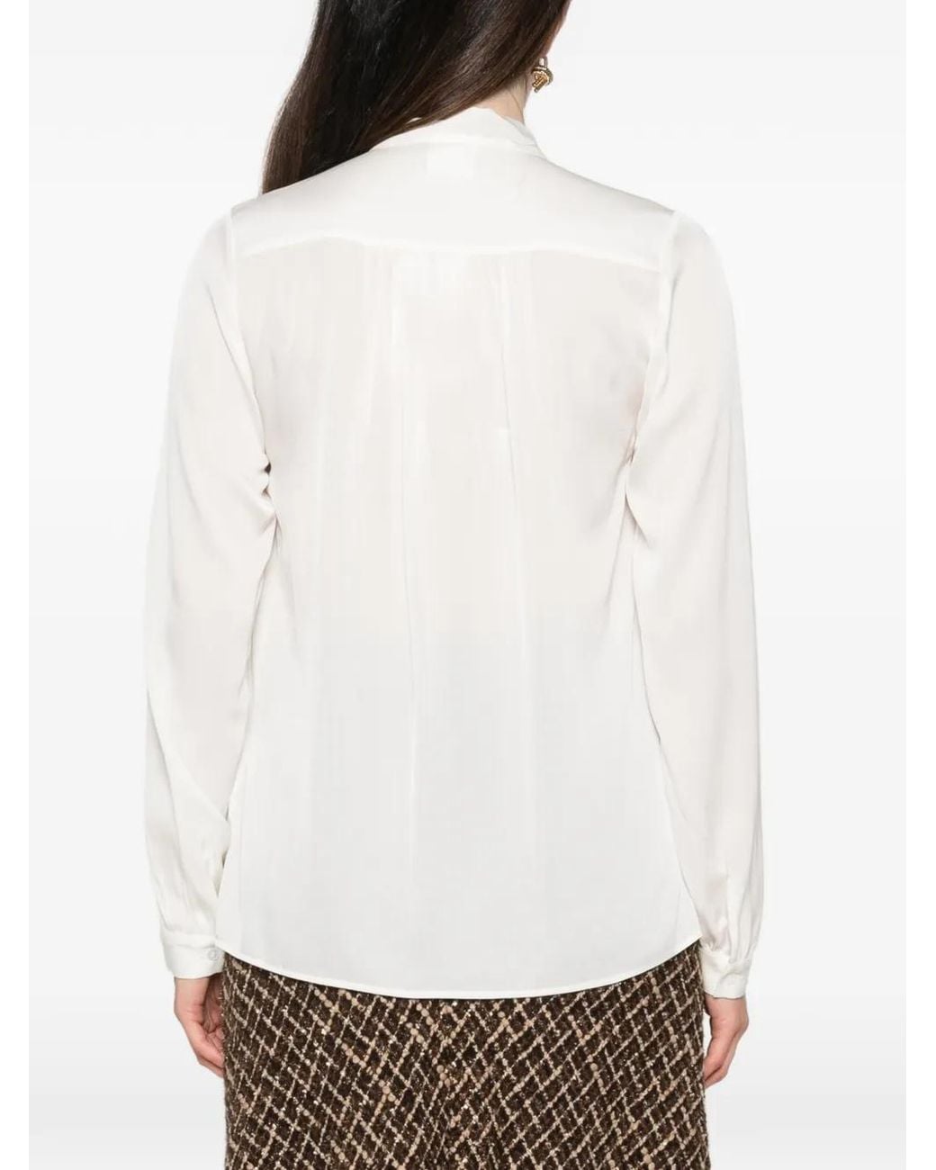 Andiata White Pussy-Bow Blouse
