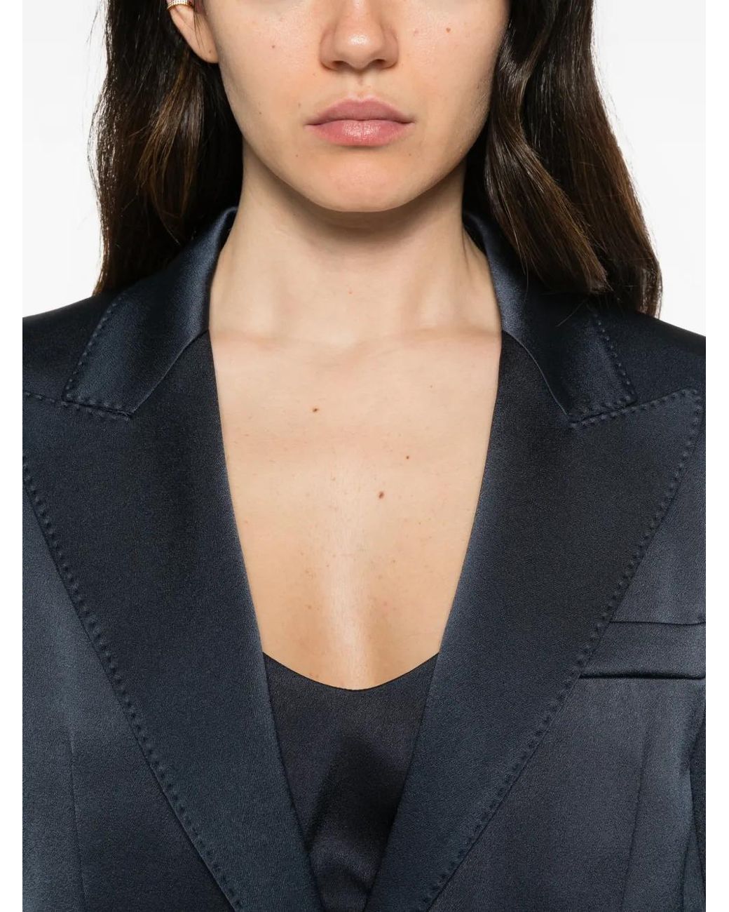 Marella Blue Peak-Lapels Blazer